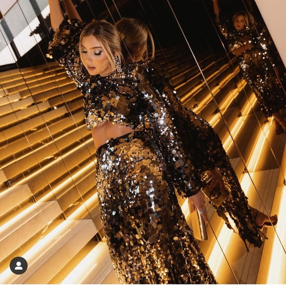 GORGEOUS ZARA NWT SPECIAL EDITION Sequin Crop Top - Picture 7 of 16